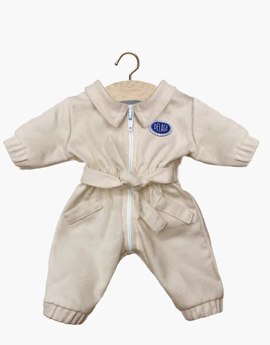 Minikane X Delage Doll Outfit - Laurent Jumpsuit in Beige Gabardine Minikane