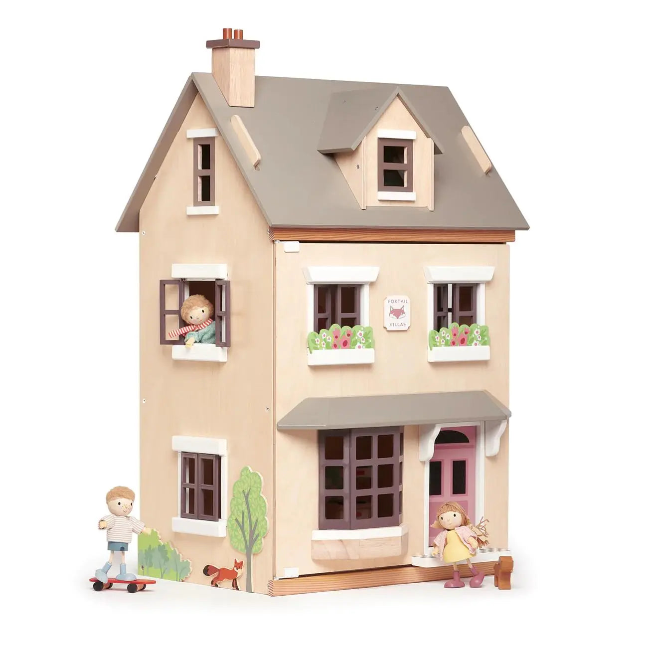 Foxtail Villa Town-Style Doll House - Grey Tender Leaf Toys