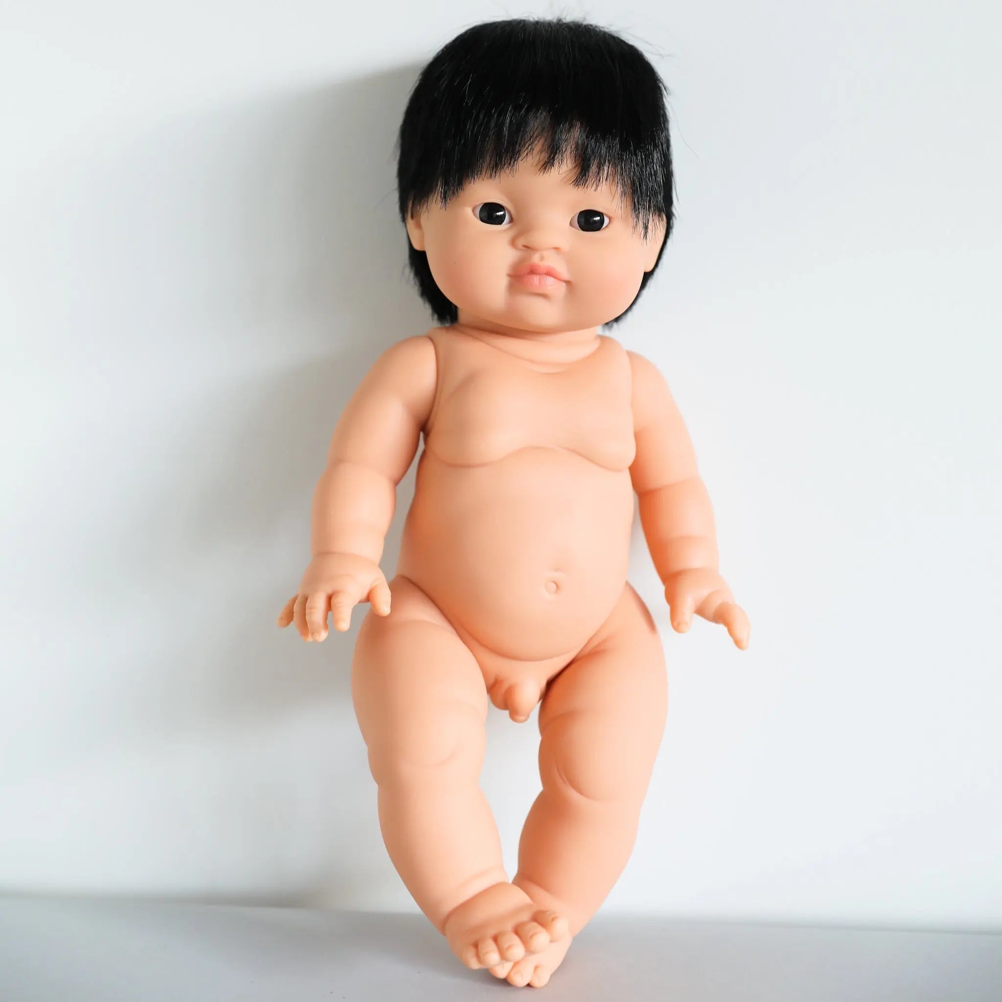 Jude Asian Boy Baby Doll with Black Eyes  Minikane   