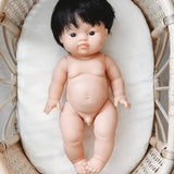 Jude Asian Boy Baby Doll with Black Eyes  Minikane   