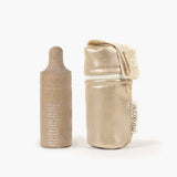 Bronze Imitation Leather Baby Bottle Holder, Wooden Bottle, Bottle Stabilizer  Minikane   