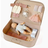 My Suitcase From Yesteryear “Birth Kit” Deluxe Pink Knit - Suzie Baby Doll  Minikane   