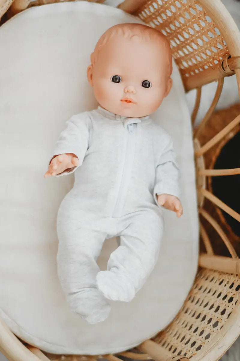 Louis Vintage Boy Baby Doll with Warm Brown Eyes  Minikane   