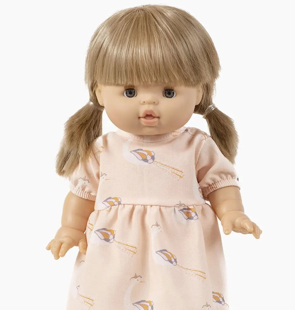 Yzéa European Girl Baby Doll with Blue Eyes  Minikane   