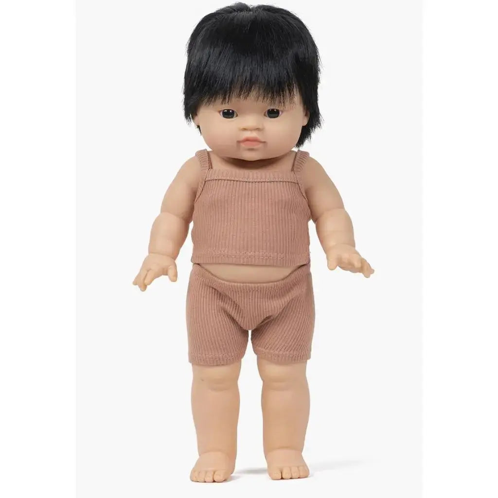 Jude Baby Doll Asian Boy with Black Eyes Minikane