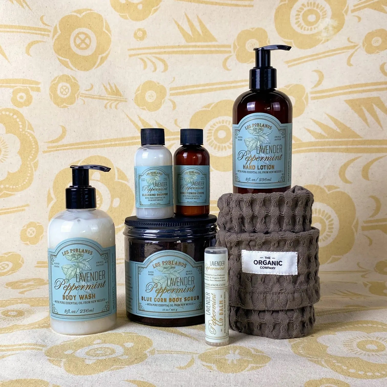 Lavender Peppermint Spa Essentials Set - Organic Luxury in Gift Box  Los Poblanos   