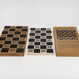 Natural/Black Chess Board Game, 24 Playing Pieces  Fredericks and Mae   