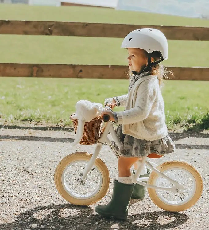 Classic Bicycle Helmet for Kids, White Lightweight Helmet, Bike Safety Gear  Banwood   