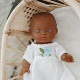Amandine African Girl Baby Doll with Gray Blue Eyes  Minikane   
