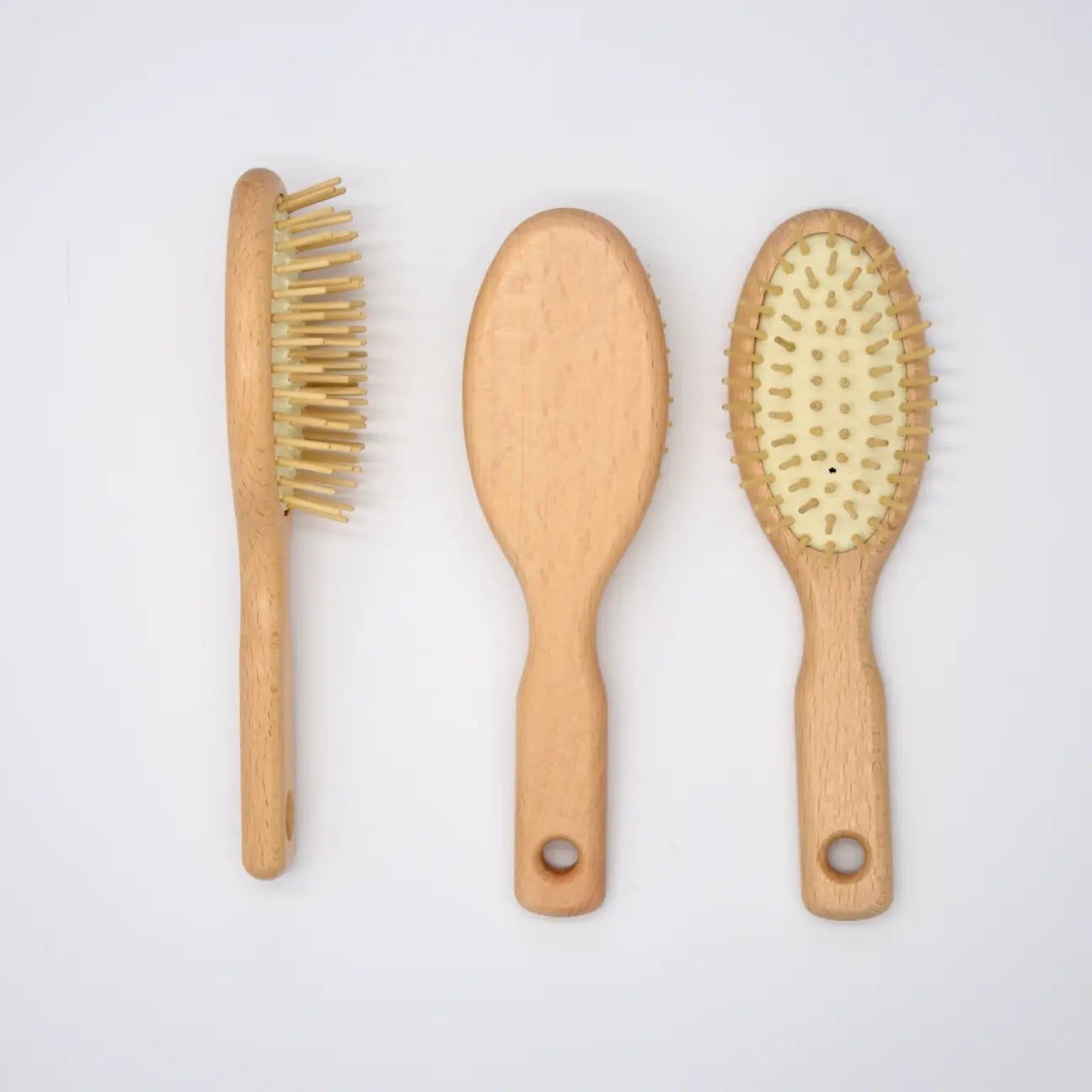 Oval Beechwood Children's Hair Brush, Gentle Wooden Pins, Kids Hair Care  Earth and Nest   