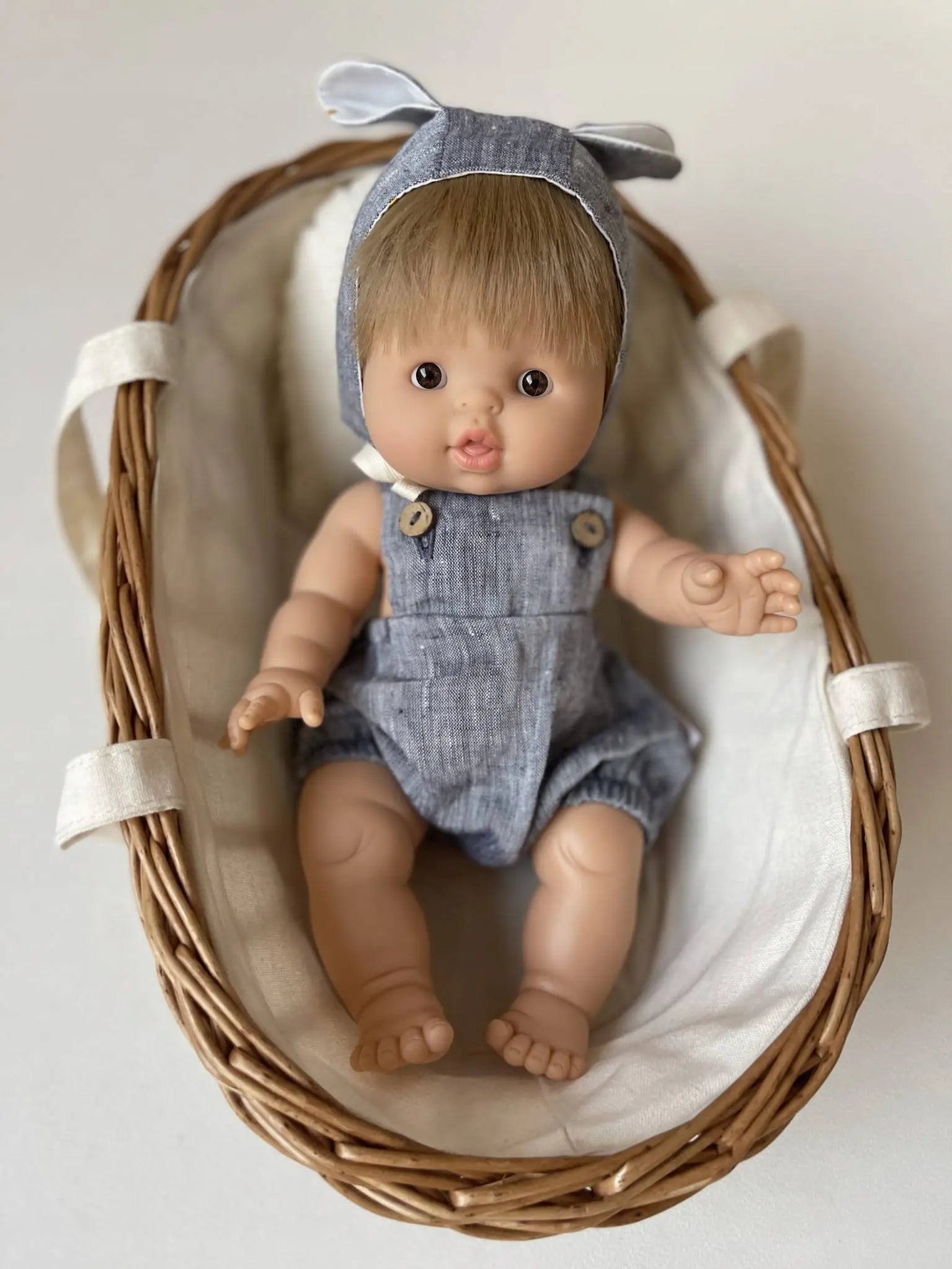 Achille European Boy Baby Doll with Brown Eyes  Minikane   