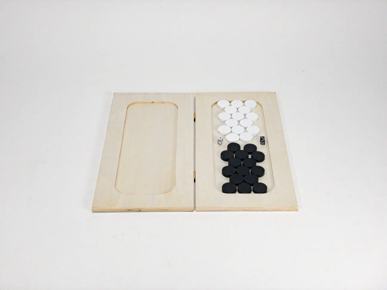 Backgammon Board Game - Natural and Black, 30 Playing Pieces  Fredericks and Mae   
