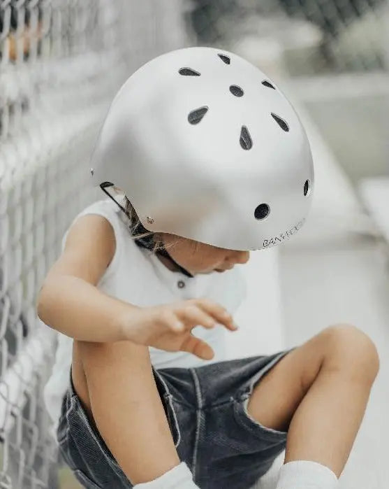 Classic Bicycle Helmet for Kids, Chrome Lightweight Helmet, Bike Safety Gear  Banwood   