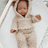 Leon Vintage Girl Baby Doll with Brown Eyes  Minikane   