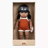 Black-eyed Lika African Girl Baby Doll with Pigtails  Minikane   