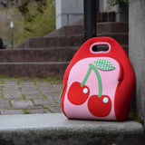 Cherry Lunch Bag - Red, Insulated Neoprene Lunch Tote, Cute Food Container Holder Lunch Bag Dabbawalla   