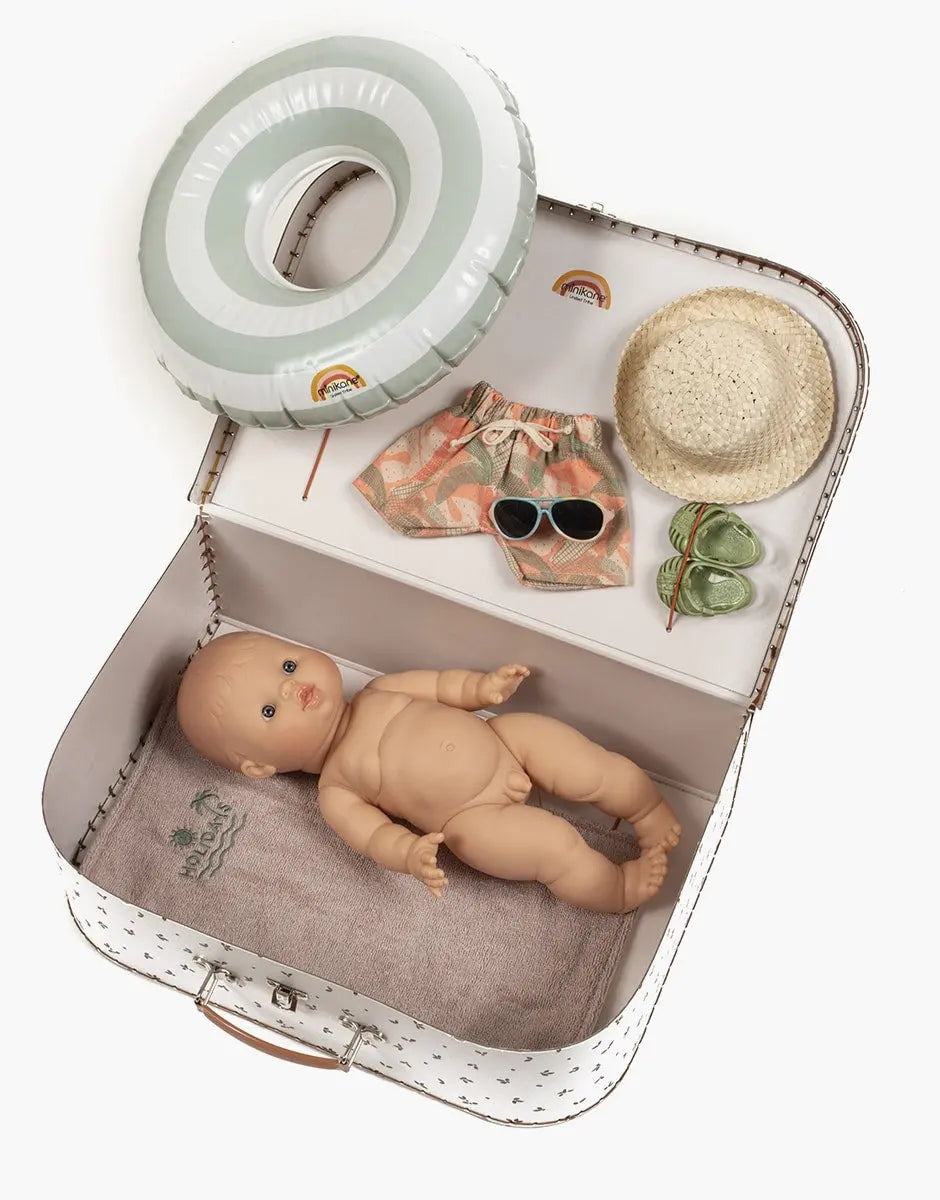 My Old-fashioned Suitcase “Seaside” Palm Trees – European Boy Baby Doll  Minikane   