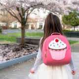 Cupcake Backpack, Pink, Size 3-6Y,Safety Harness, Kids Backpack Preschool Backpack Dabbawalla   