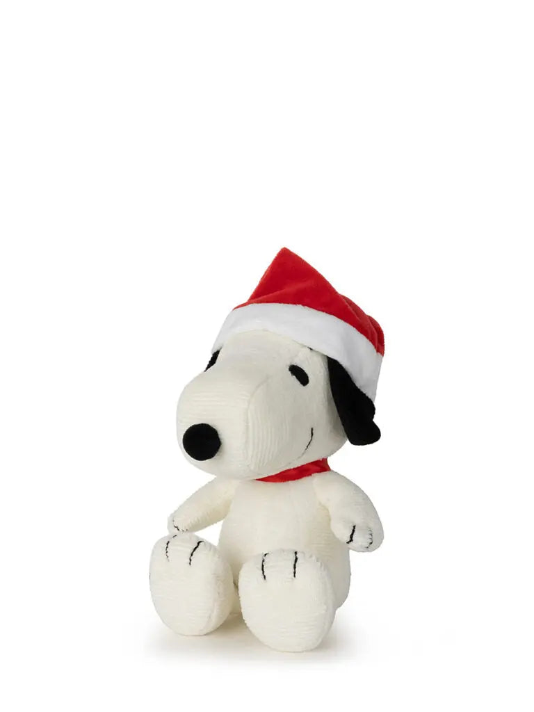 Snoopy Plush Toy Sitting 7”  with Christmas Hat  Bon Ton Toys   