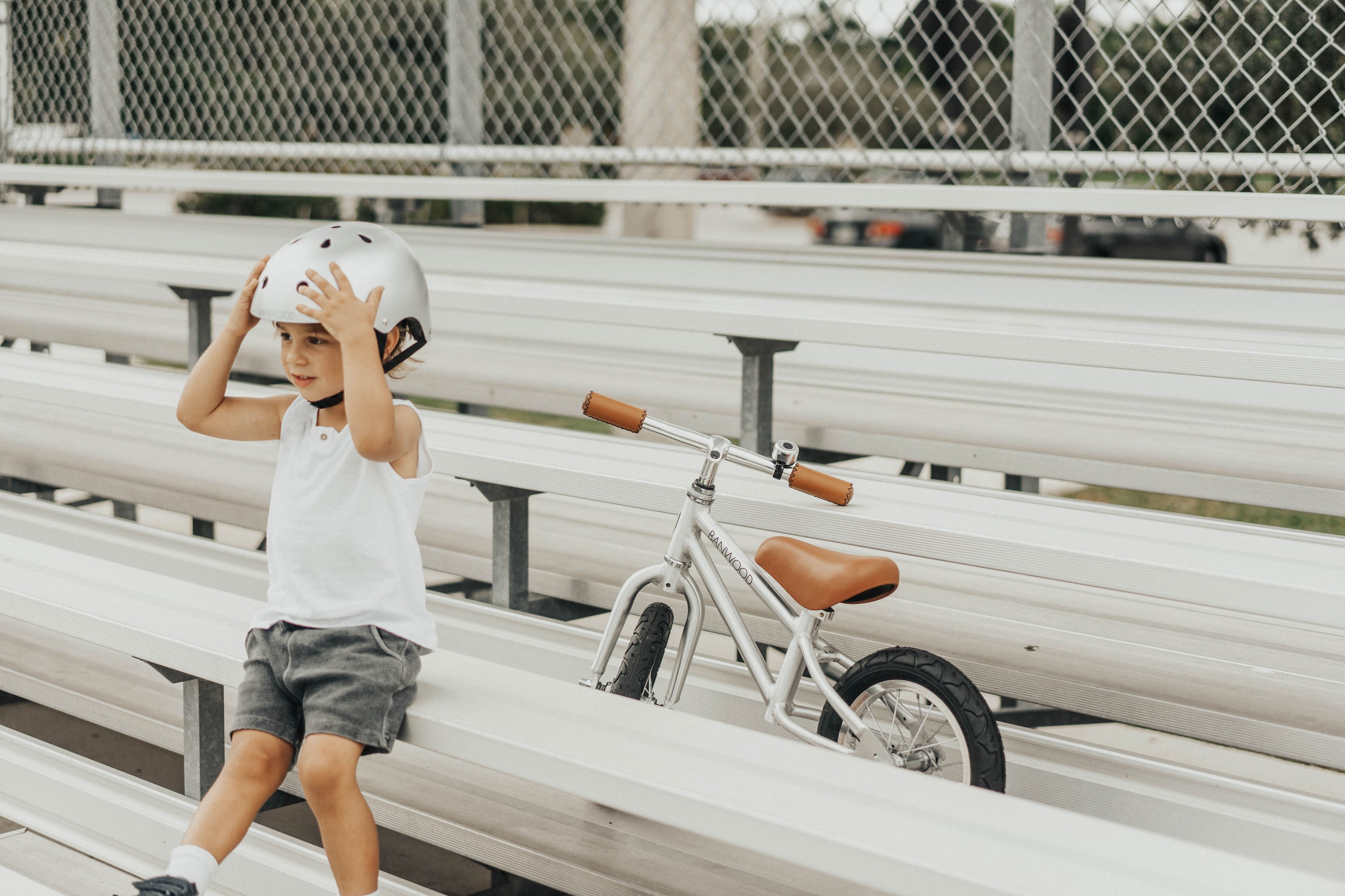 Kid's First Go Balance Bike - Special Edition Chrome Bicycles Banwood   