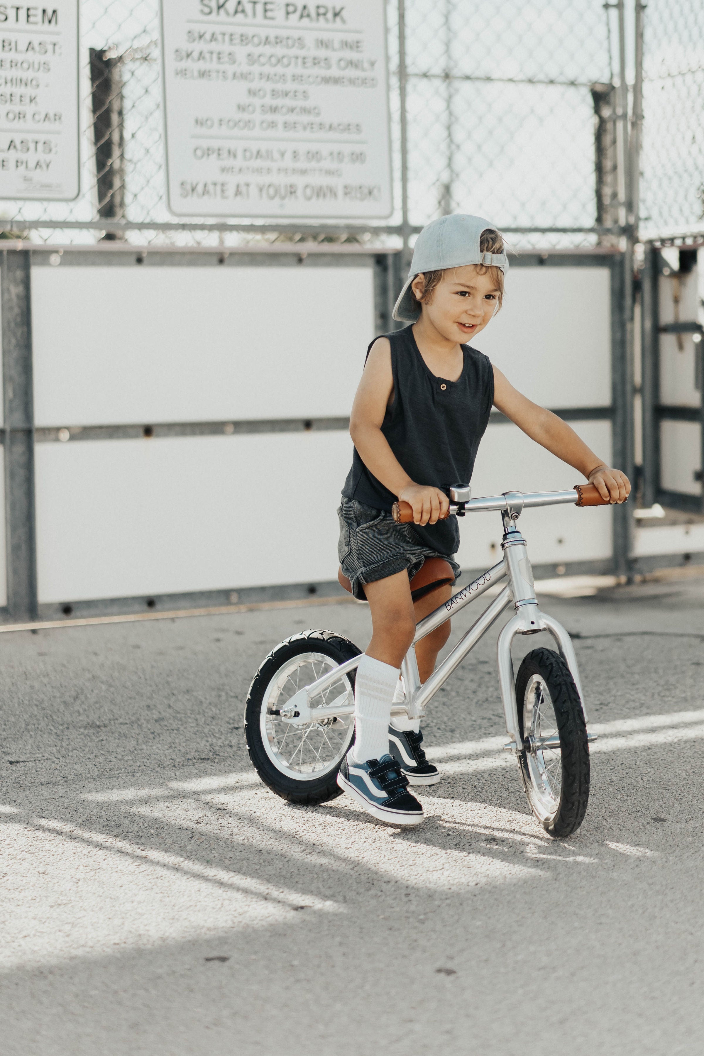 Kid's First Go Balance Bike - Special Edition Chrome Bicycles Banwood   