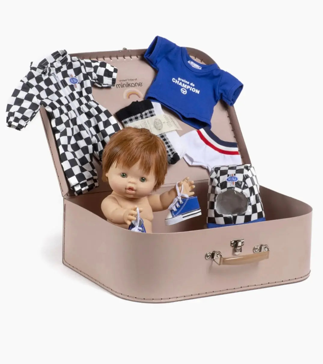 Minikane X Delage – My Suitcase from yesteryear “Racing” Boy Baby Doll  Minikane   