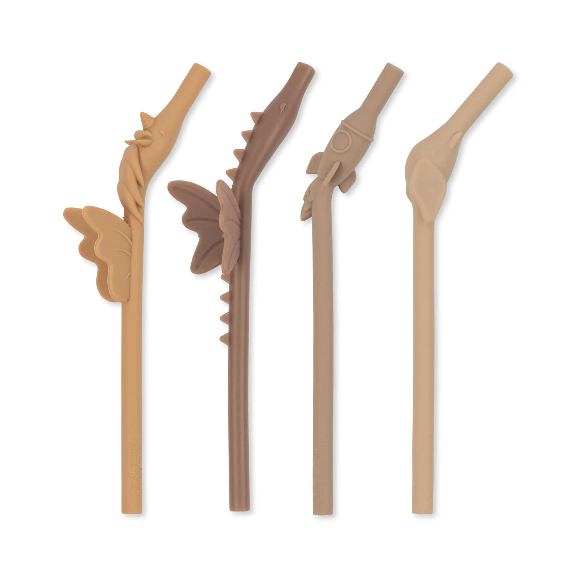 4 Pack Silicone Mix Shaped Straw  Konges Sløjd Hortensia Mix  