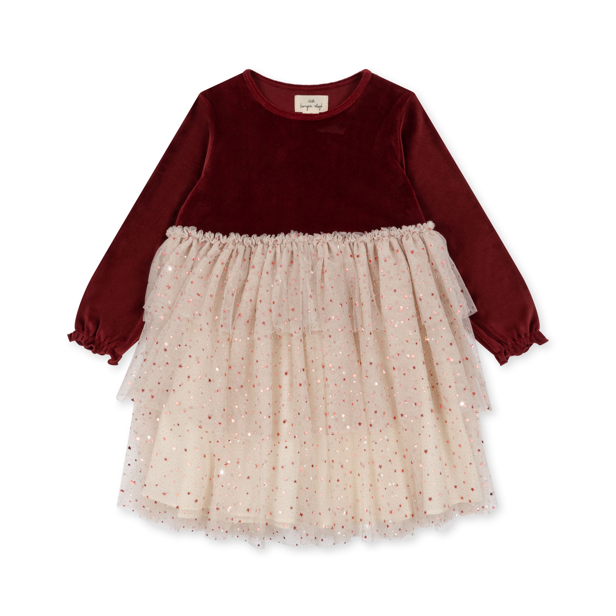 Belis Velvet Dress  Konges Sløjd Red Dahlia 18M 