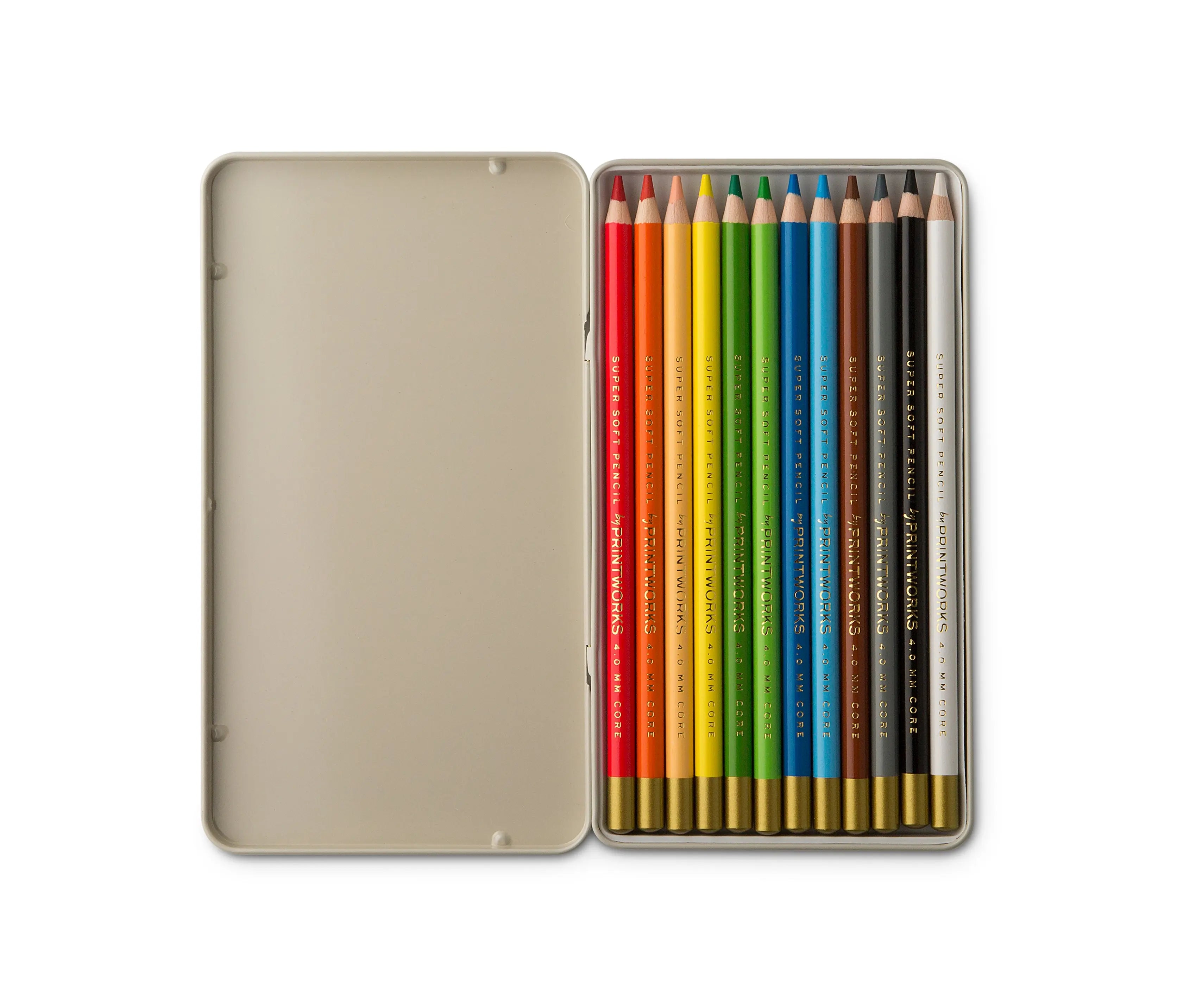 Children's Classic Color Pencils, 12 Color Wood Pencil Set, Premium Quality Art Supplies  Printworks   