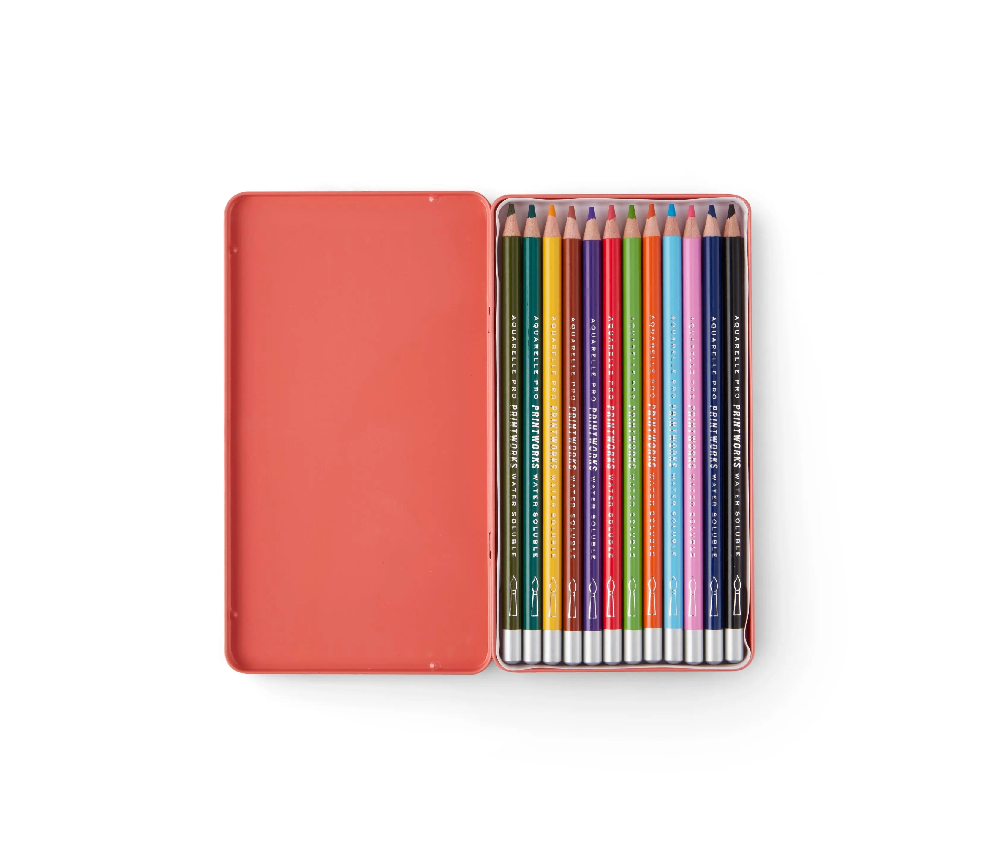 Children Aquarelle Pencils, 12 Colors, Wood Pencils Set, Art Supplies for Kids  Printworks   