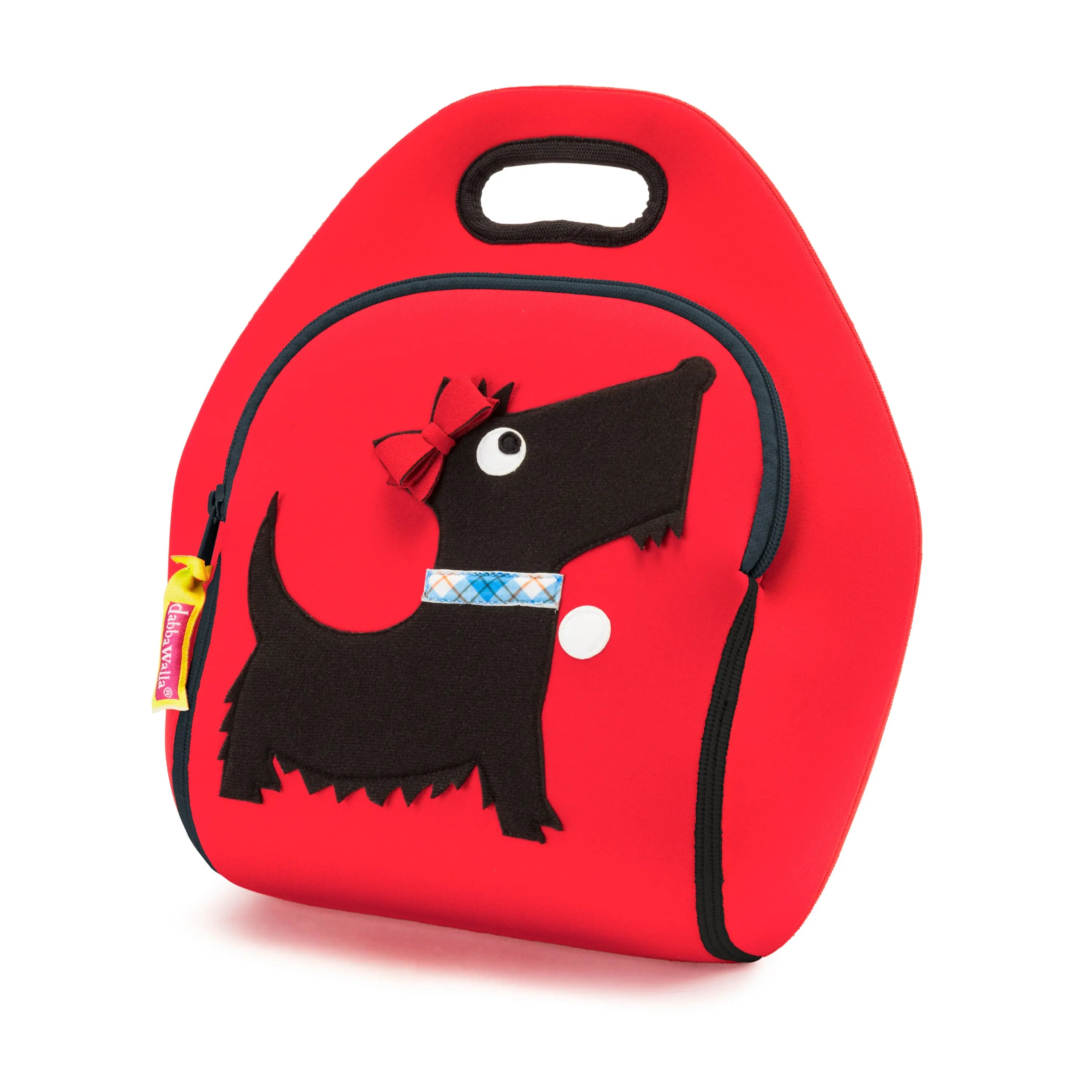 Scottie Dog Lunch Bag - Red and Black,Safety Harness, Kids Backpack Lunch Bag Dabbawalla   