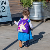 Purple Unicorn Harness Toddler Backpack, Cute Kids Bag, Preschool Backpack Toddler Harness BP Dabbawalla   