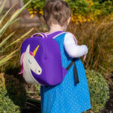 Purple Unicorn Harness Toddler Backpack, Cute Kids Bag, Preschool Backpack Toddler Harness BP Dabbawalla   