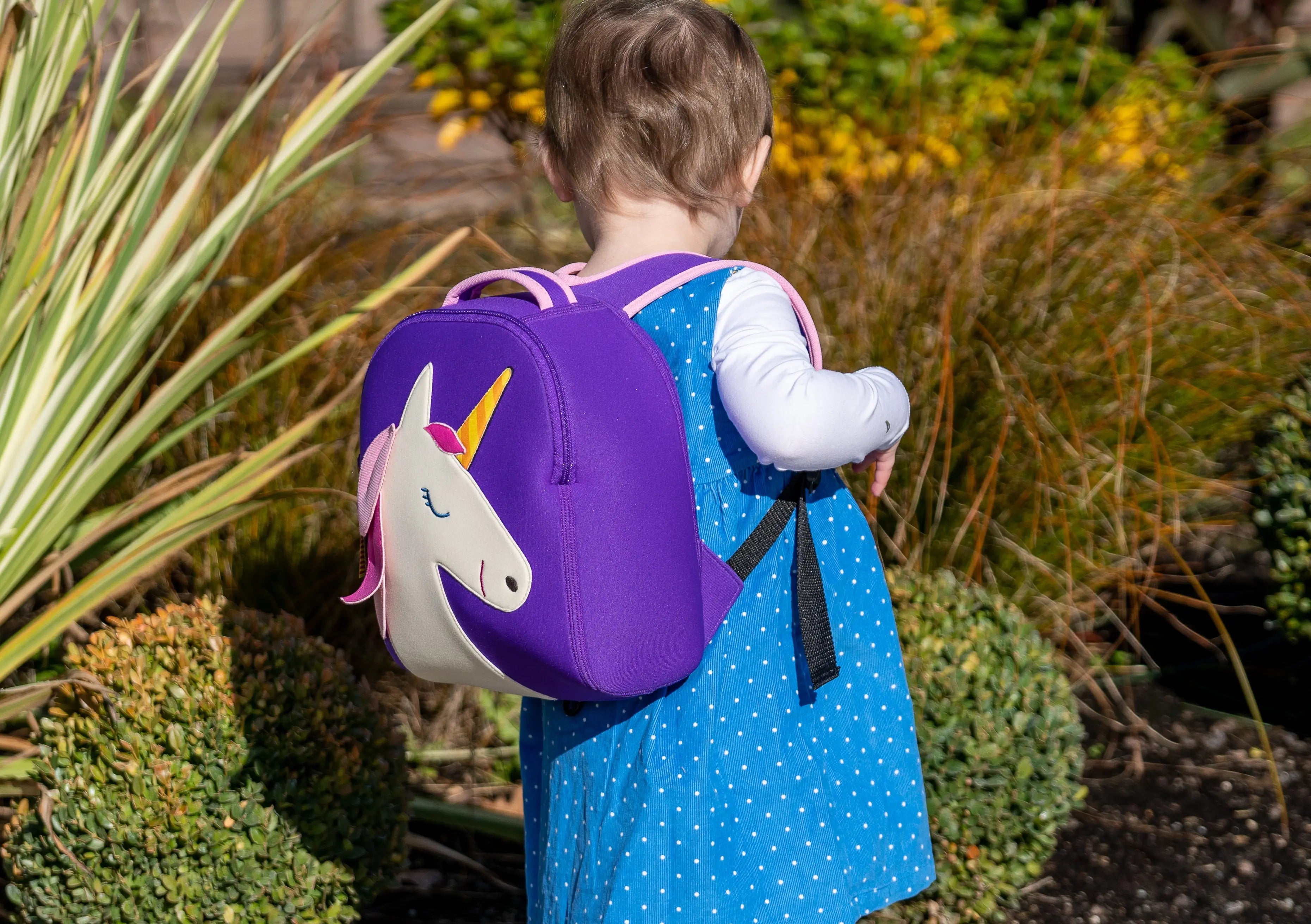 Purple Unicorn Harness Toddler Backpack, Cute Kids Bag, Preschool Backpack Toddler Harness BP Dabbawalla   