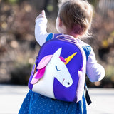 Purple Unicorn Harness Toddler Backpack, Cute Kids Bag, Preschool Backpack Toddler Harness BP Dabbawalla   