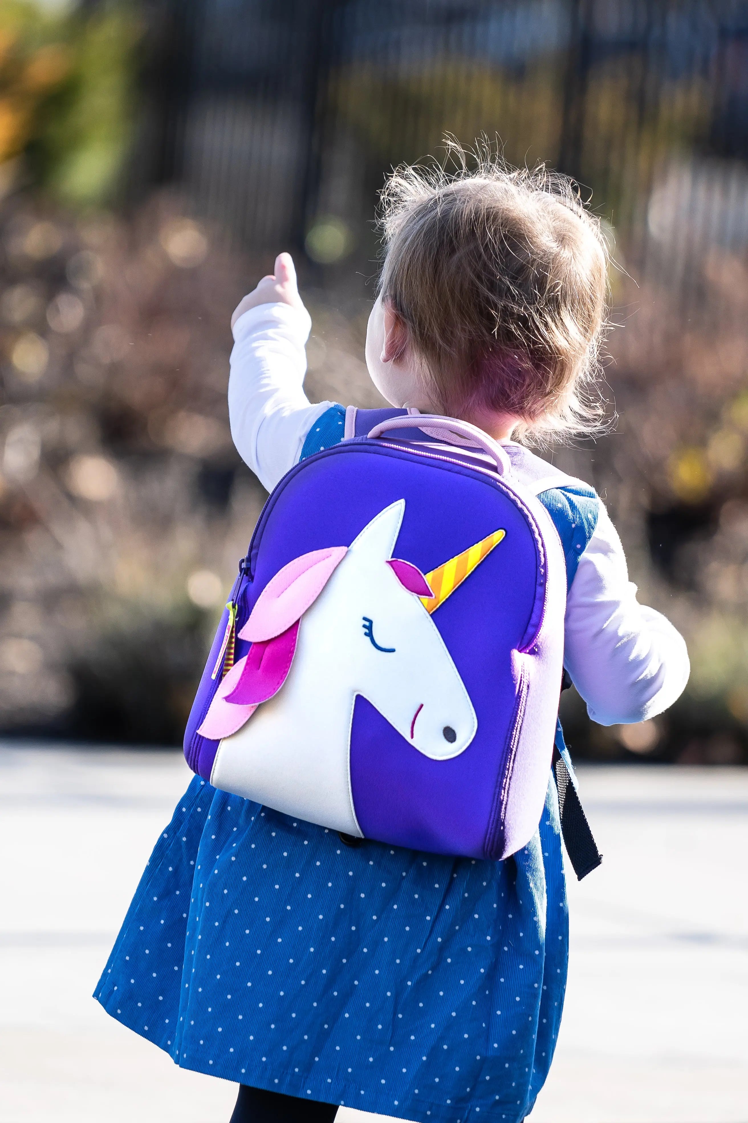 Purple Unicorn Harness Toddler Backpack, Cute Kids Bag, Preschool Backpack Toddler Harness BP Dabbawalla   