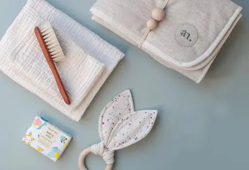 The Newborn Edition - Mini Mat, Soft Towel Set, Bunny Ears - Baby Gift Box  an.nur   
