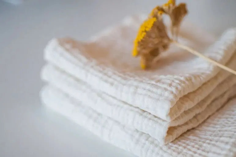 Towel Set of Three, Thick and Wrinkled Texture, Soft Cotton Towels, Mini & Midi Sizes, Bathroom Bundle  an.nur   