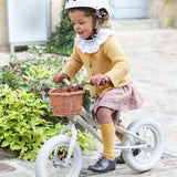 Charm-filled Ivory White Balance Bike + Helmet Combo for Kids - Retro Design  Baghera   