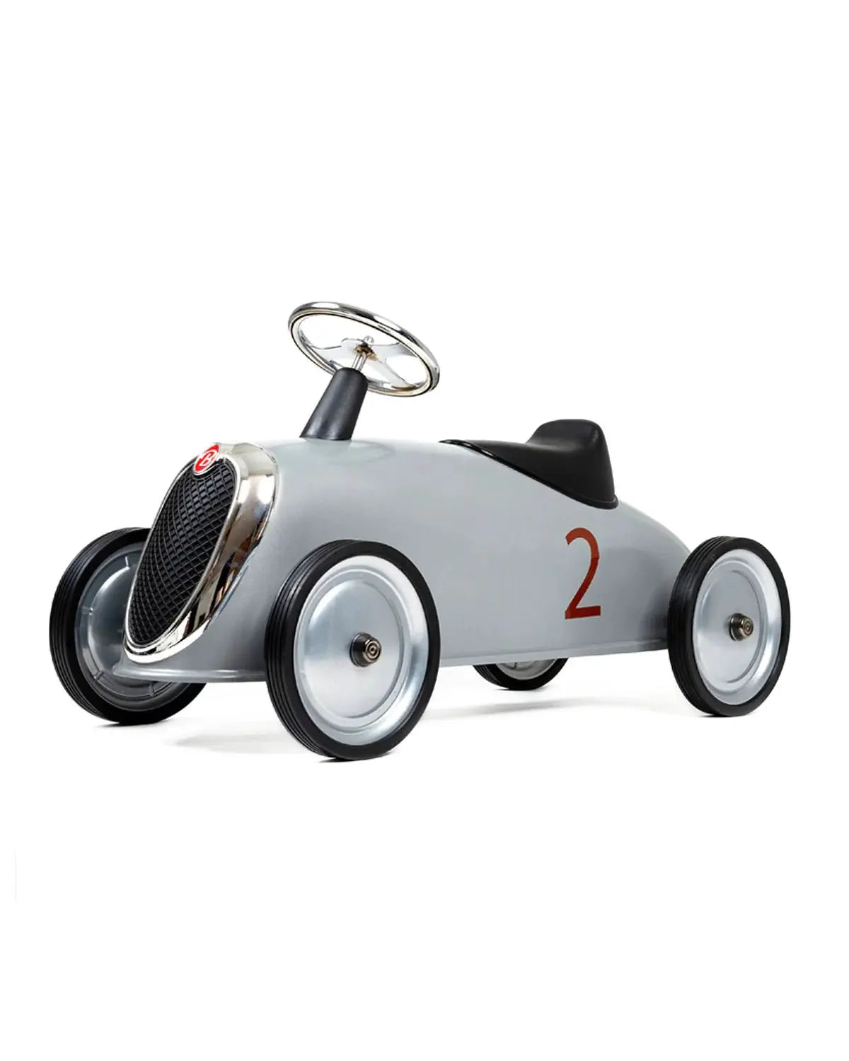 Ride-on Rider Toy Car, Durable Vintage Design, Classic Style, Kids Ride On, Retro Inspired  Baghera Silver  