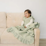 Olive Ruffle Blanket, Cozy and Stylish, Perfect for Long Car Rides, South Korean Made  Bloomere   