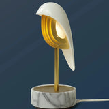 White Marble and Gold Alarm Clock + Light Chirp, Porcelain and Metal Materials  DAQICONCEPT   