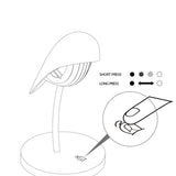 Desk Lamp Bird Ivory White, Bird Design Table Lamp, Ivory White Desk Lighting  DAQICONCEPT   