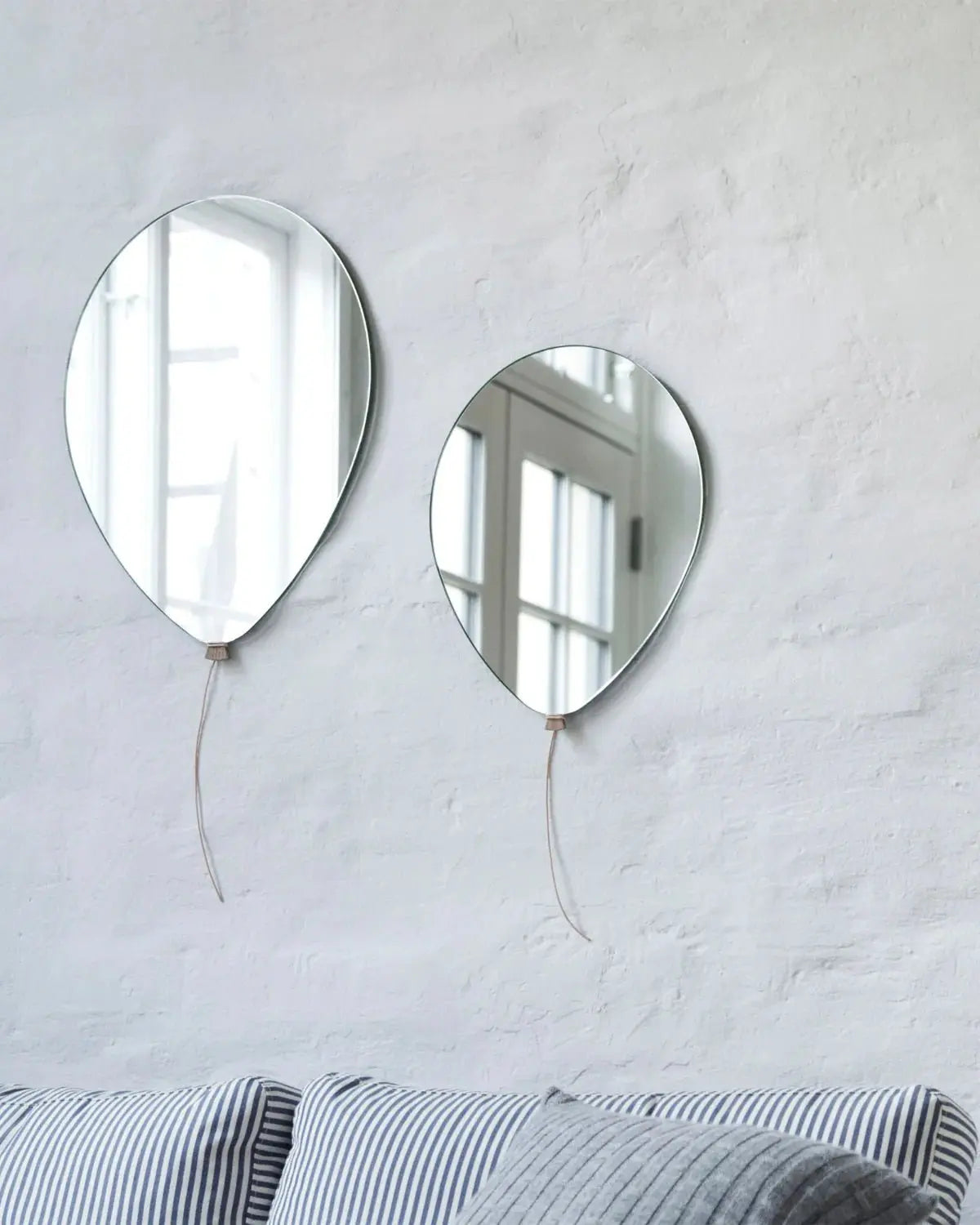 Decorative Mirror Balloons, Set of 2, Leather Strap, Unique Home Accents  EO Play   