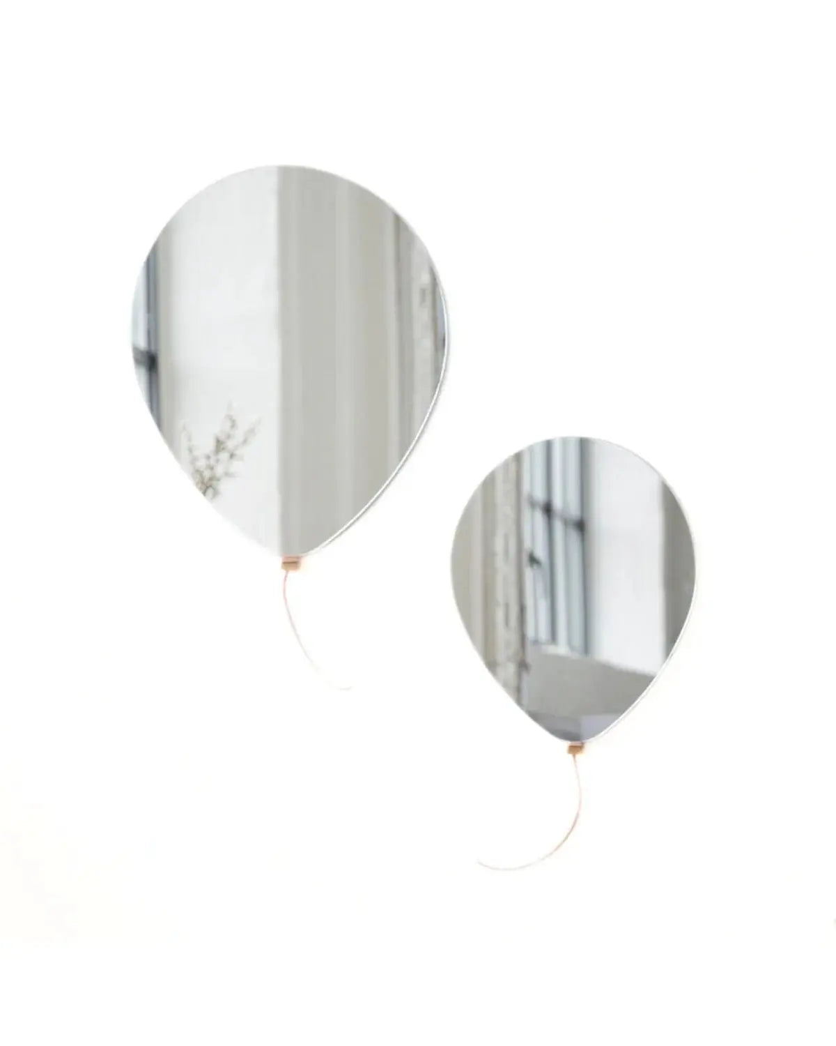 Decorative Mirror Balloons, Set of 2, Leather Strap, Unique Home Accents  EO Play   
