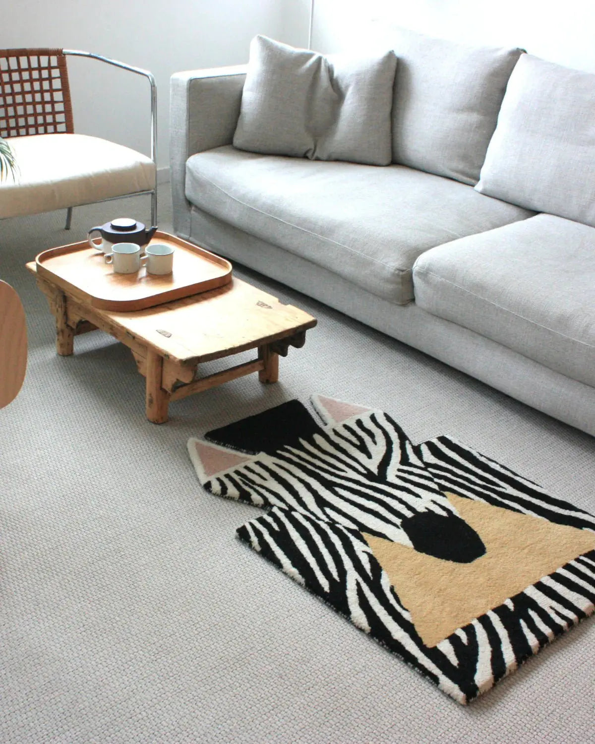 Zebra Area Rug, Handwoven Wool Carpet, Luxurious and Soft, Statement Decor for Living Room  EO Play   