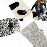 Zebra Area Rug, Handwoven Wool Carpet, Luxurious and Soft, Statement Decor for Living Room  EO Play   