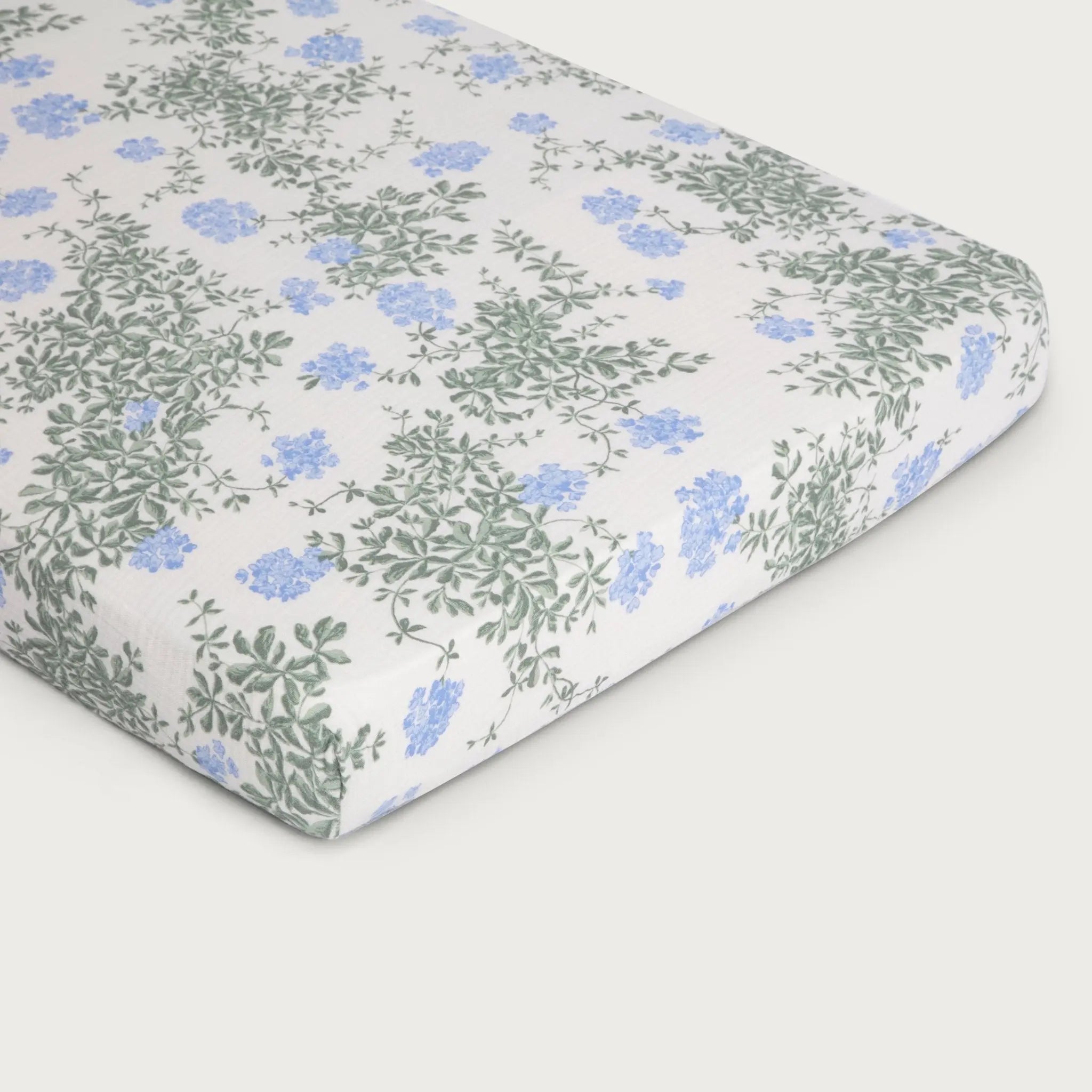 Plumbago Muslin Fitted Sheet Junior, Ethically Made in Portugal, OEKO-TEX® Certified  Garbo and Friends   