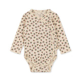 Classic LS Newborn Body Suit - Fleur Tricolore, Snap Button Wrap, Unisex, Baby Shower Gift  Konges Sløjd   