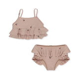 Manuca Bikini with Cherry Blush, Frilled Thin Straps, Beachwear, Unique Swimwear  Konges Sløjd   